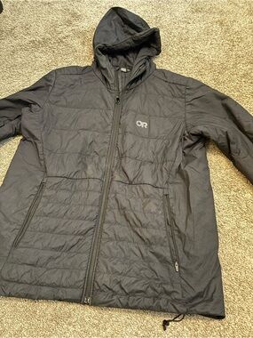 Outdoor Research Men's Hooded Puffer Jacket - Black